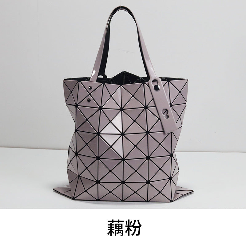 Wholesale diamond pattern tote bag large capacity commuter shoulder bag